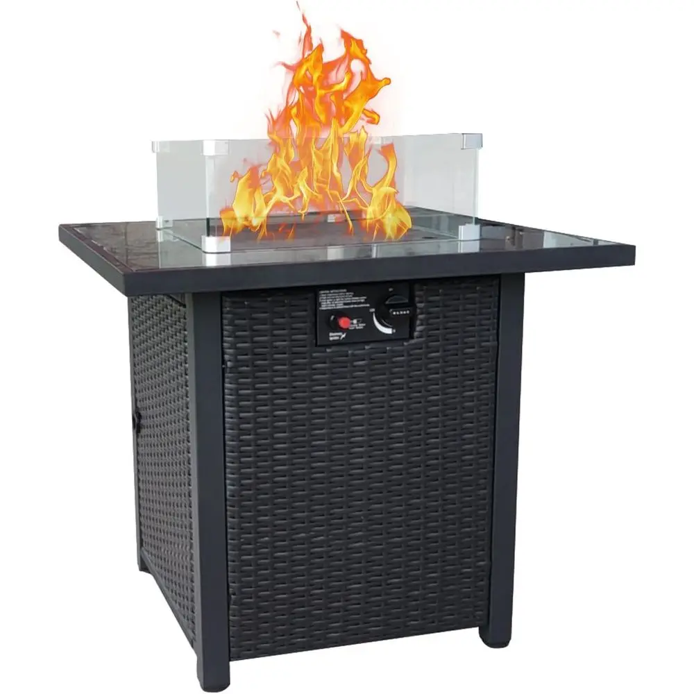 Outdoor Furniture Set With Fire Pit - Wicker Outdoor Patio Furniture Set, Rattan