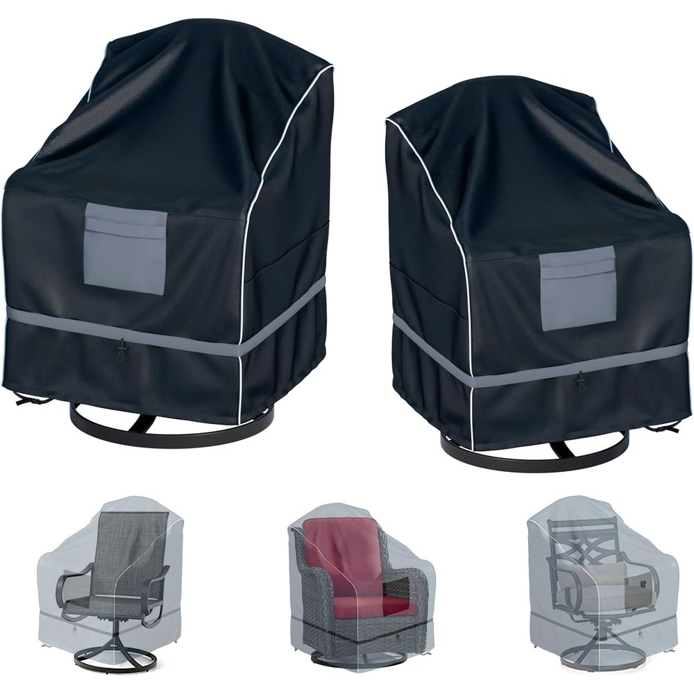 Outdoor Furniture Covers Waterproof - Outdoor Swivel Recliner Cover, Waterproof Heavy