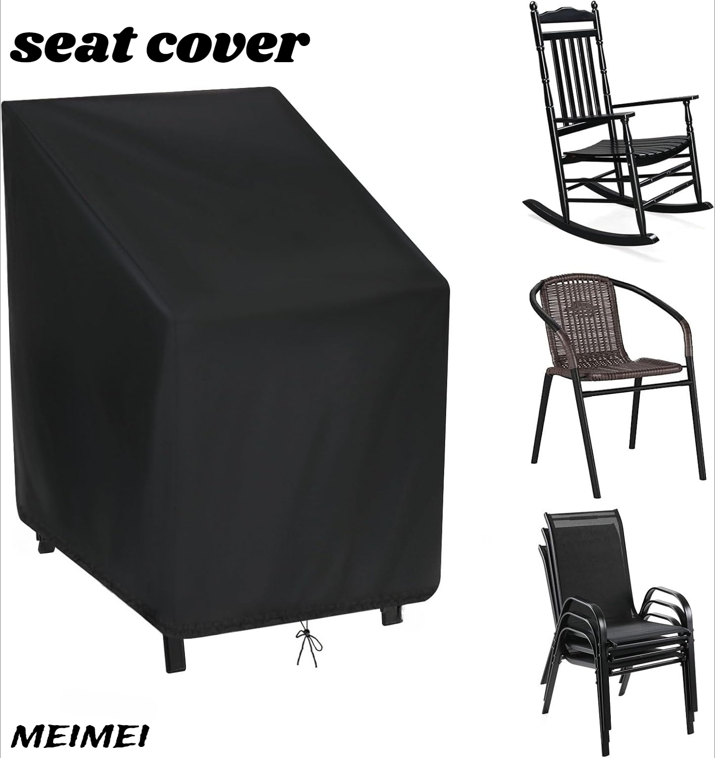 Outdoor Furniture Covers Waterproof - Stacked Chair Dust Cover Storage Bag