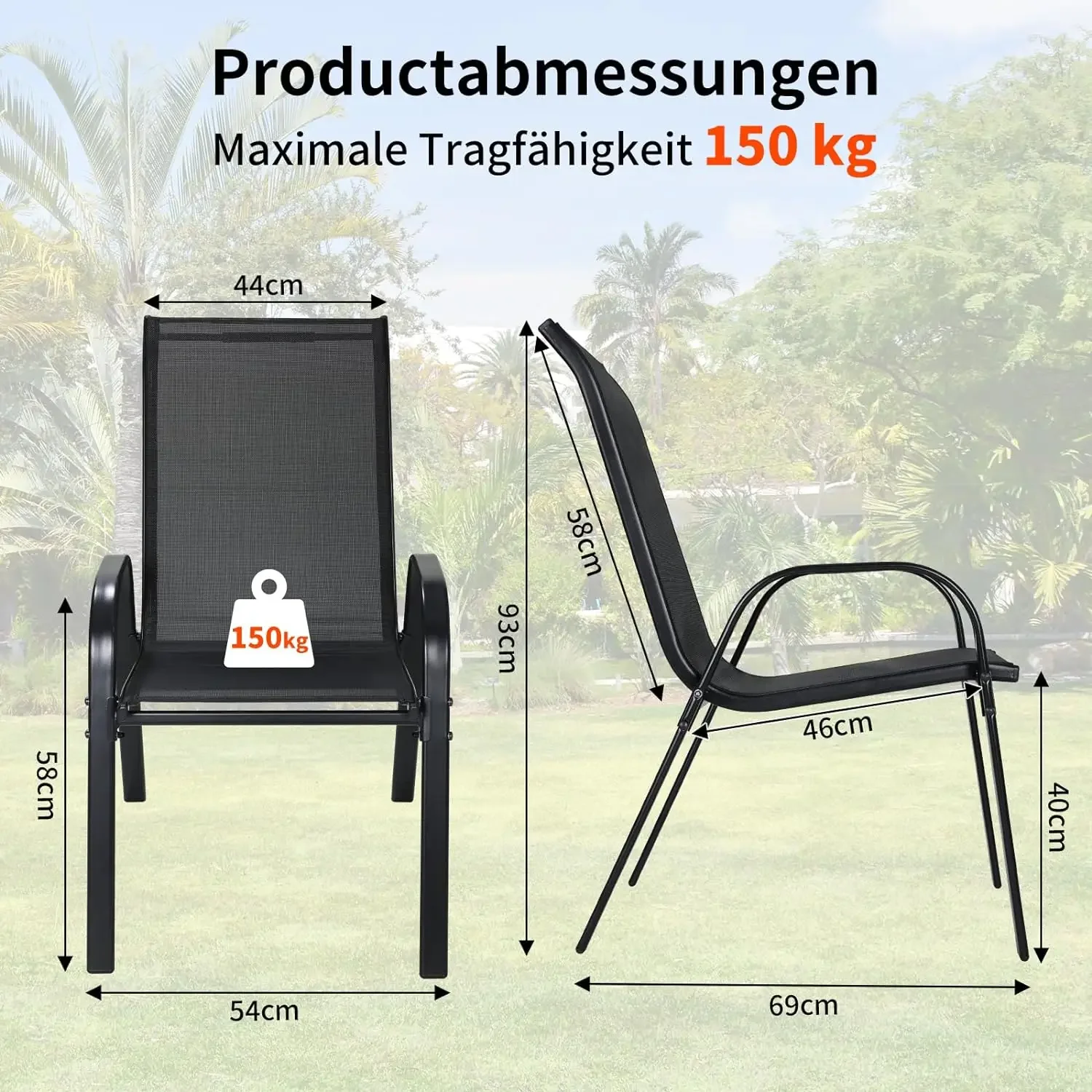 Metal Outdoor Chair Set Stacka - огляд і ціна Outdoor Furniture On Sale