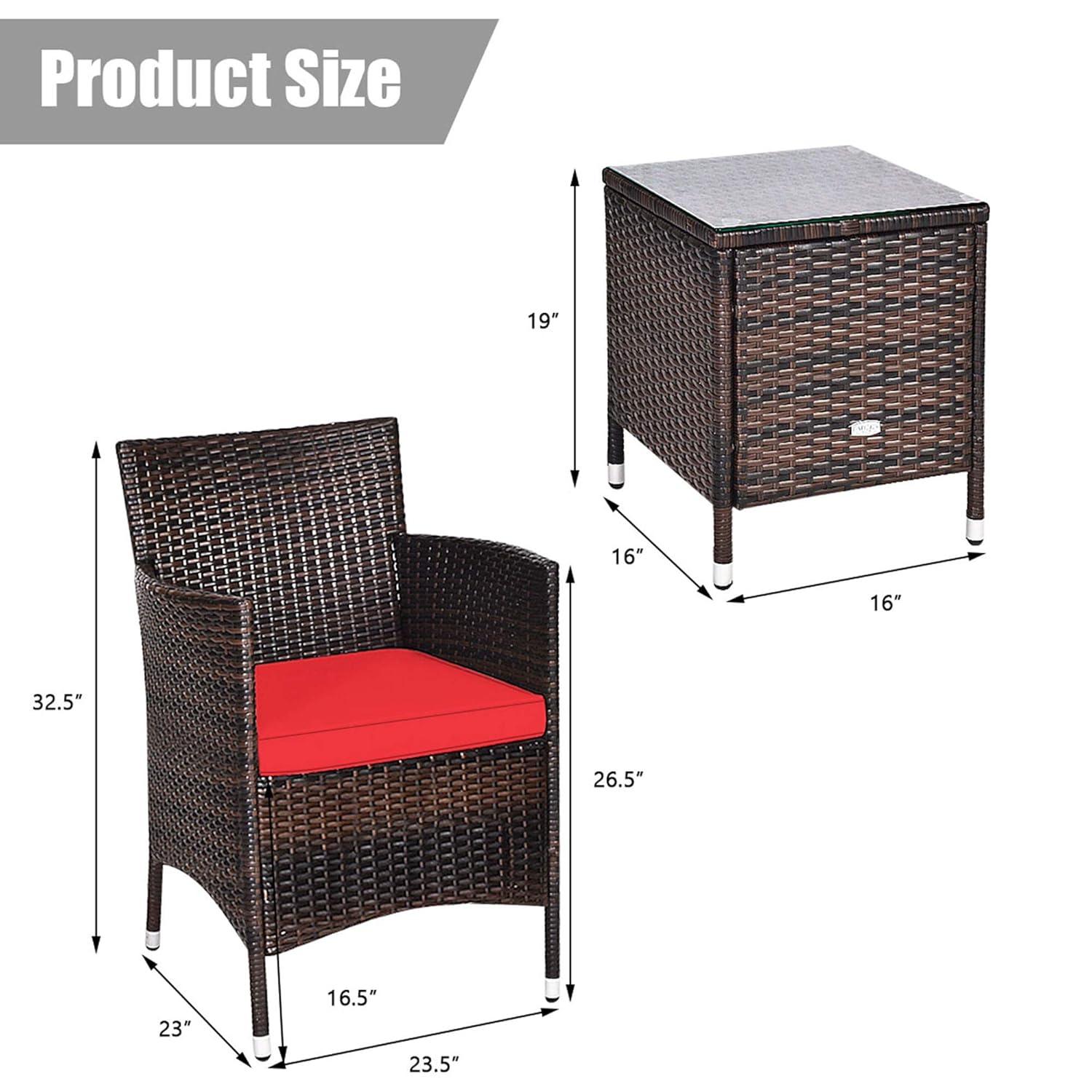 3 Piece Wicker Patio Furniture - огляд і ціна Outdoor Furniture On Sale
