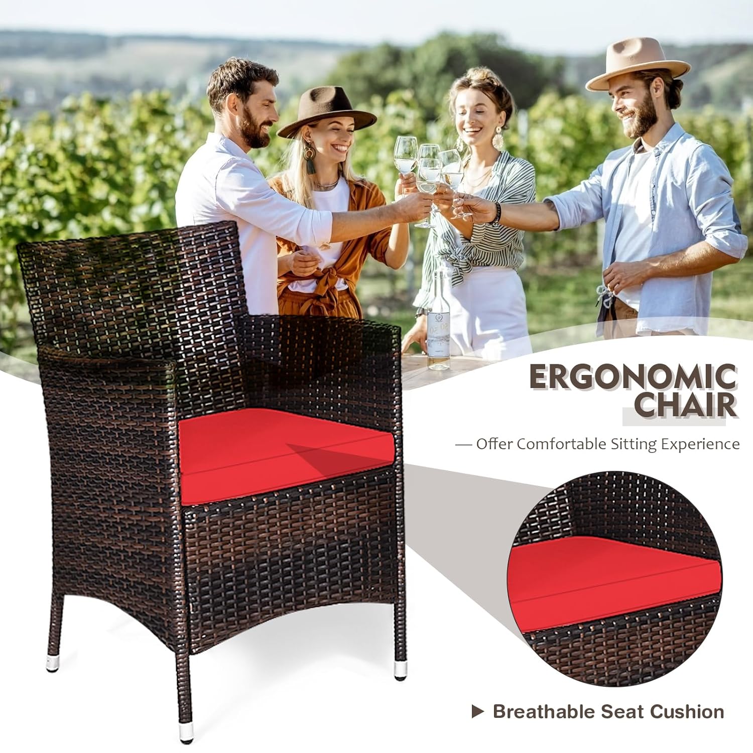 3 Piece Wicker Patio Furniture - огляд і ціна Outdoor Furniture On Sale