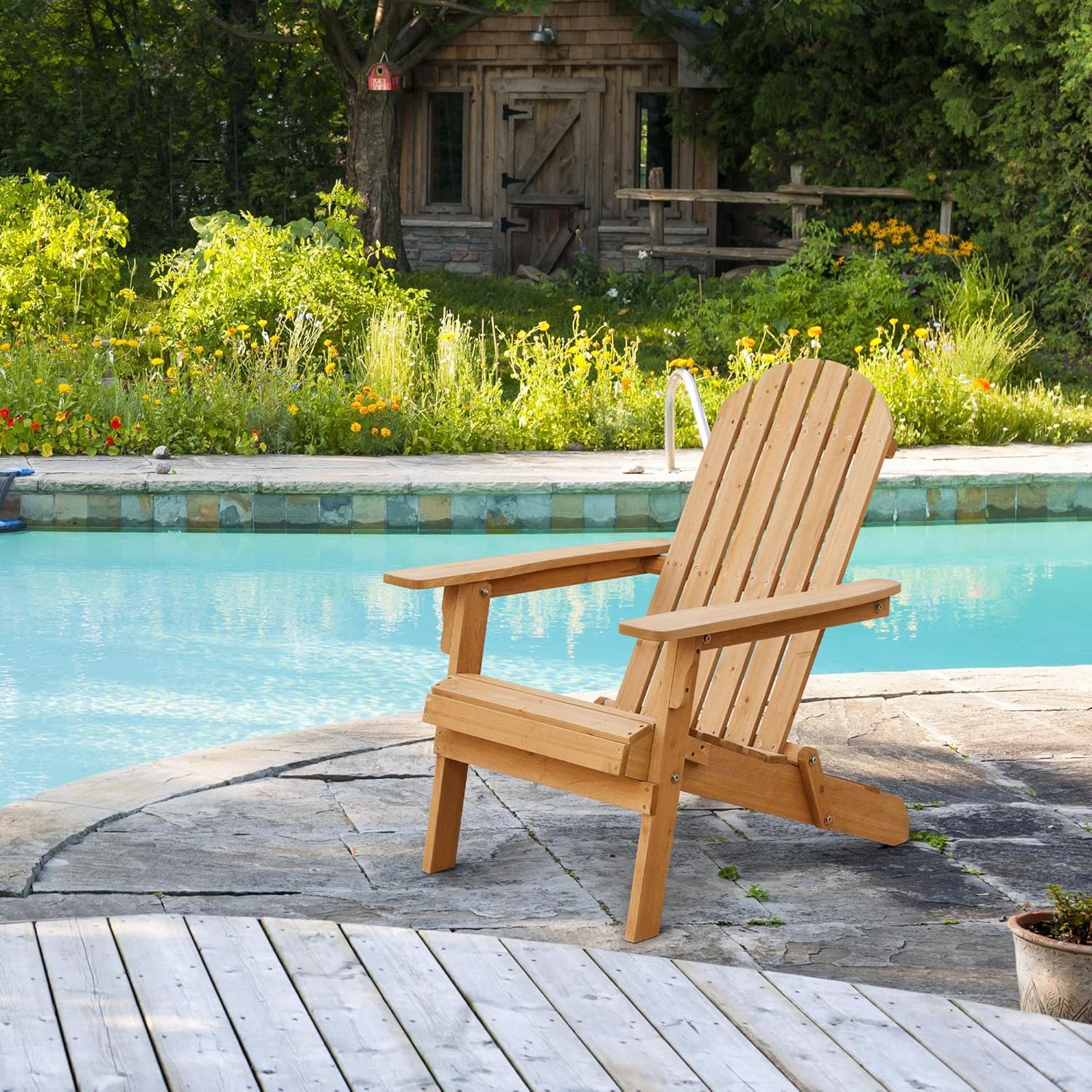 Folding Adirondack Chair Set o - огляд і ціна Outdoor Furniture Set With Fire Pit