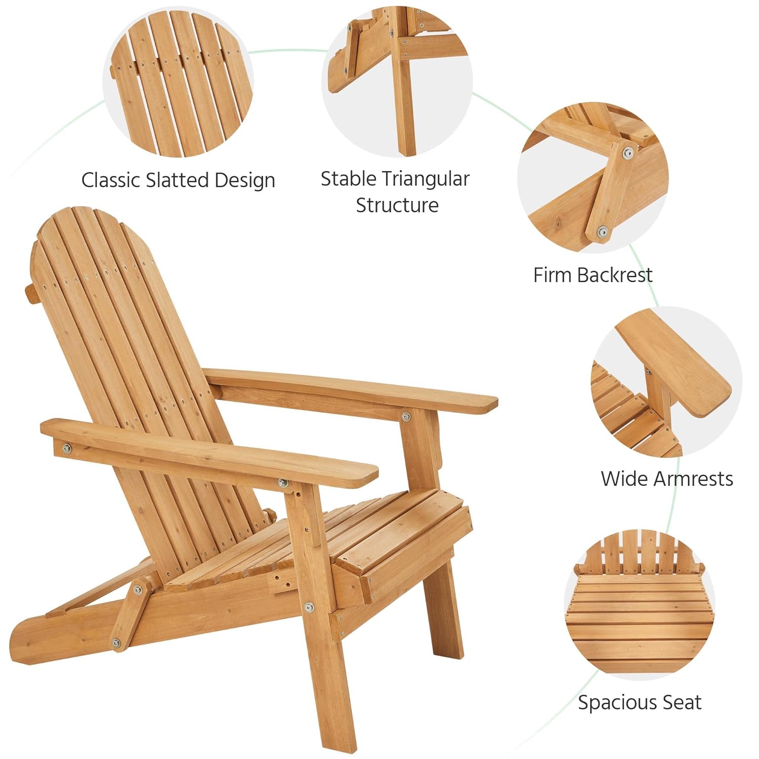 Folding Adirondack Chair Set o - огляд і ціна Outdoor Furniture Set With Fire Pit