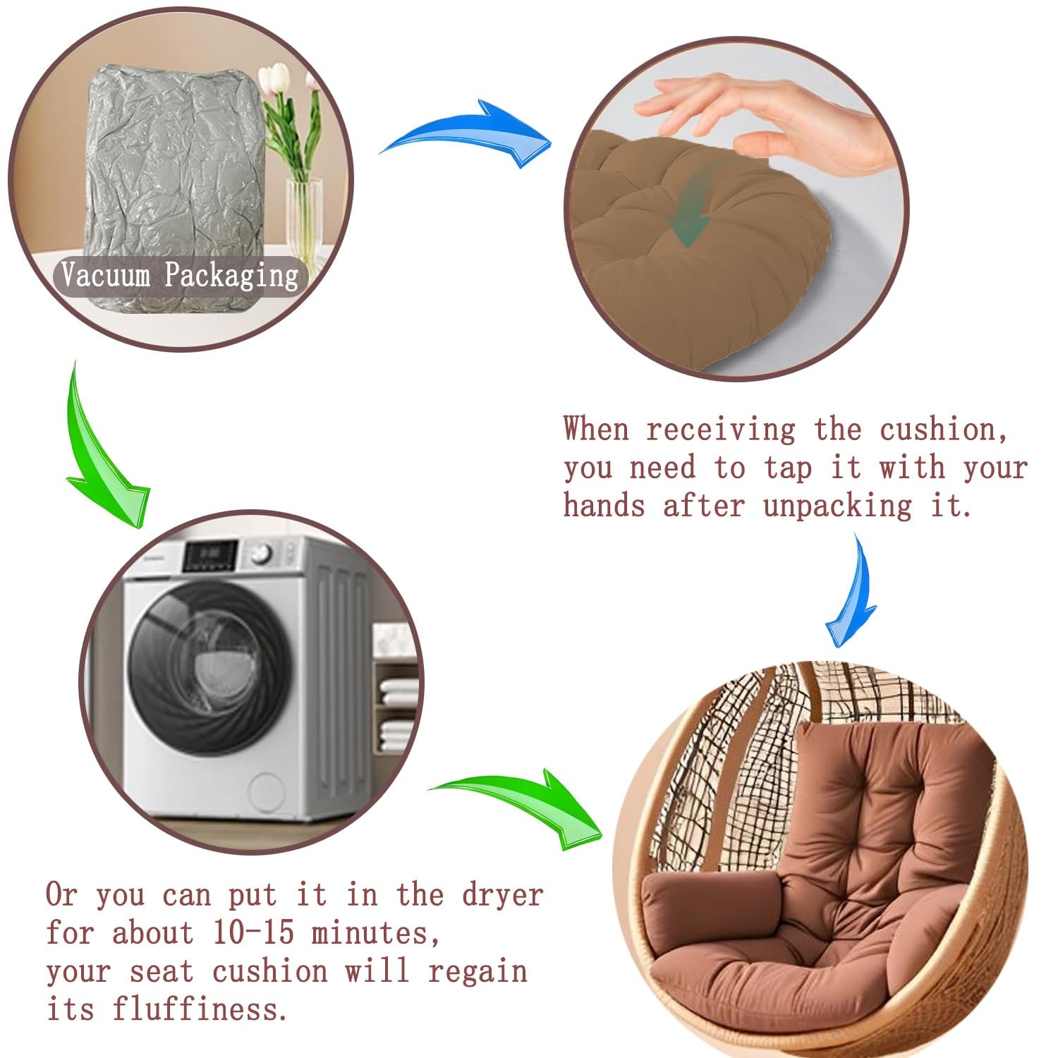 Egg Chair Cushion Replacement, - огляд і ціна Outdoor Furniture Replacement Fabric