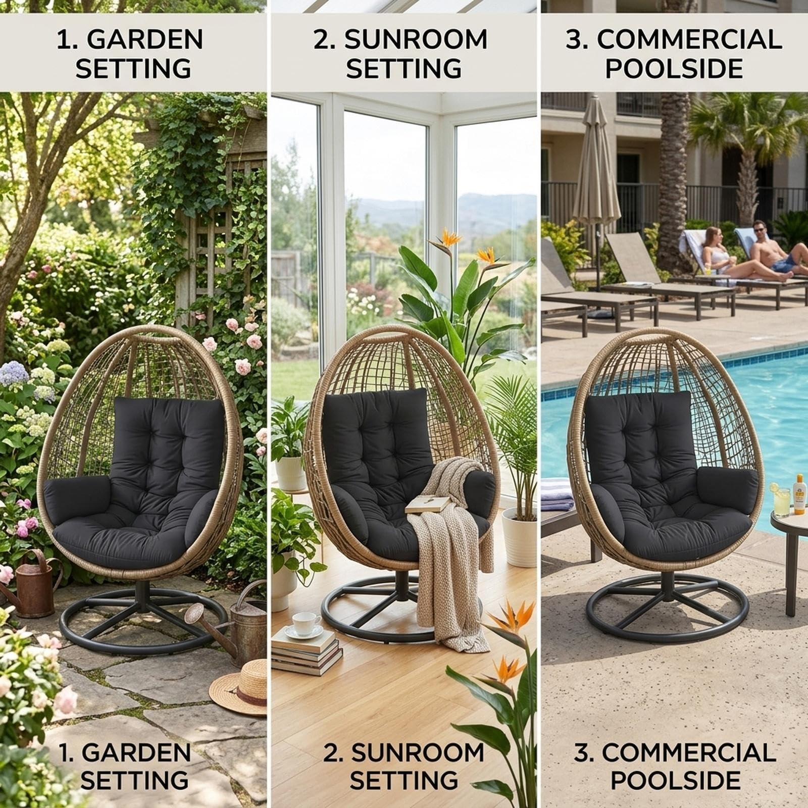 Egg Chair Cushion Replacement, - огляд і ціна Outdoor Furniture Replacement Fabric