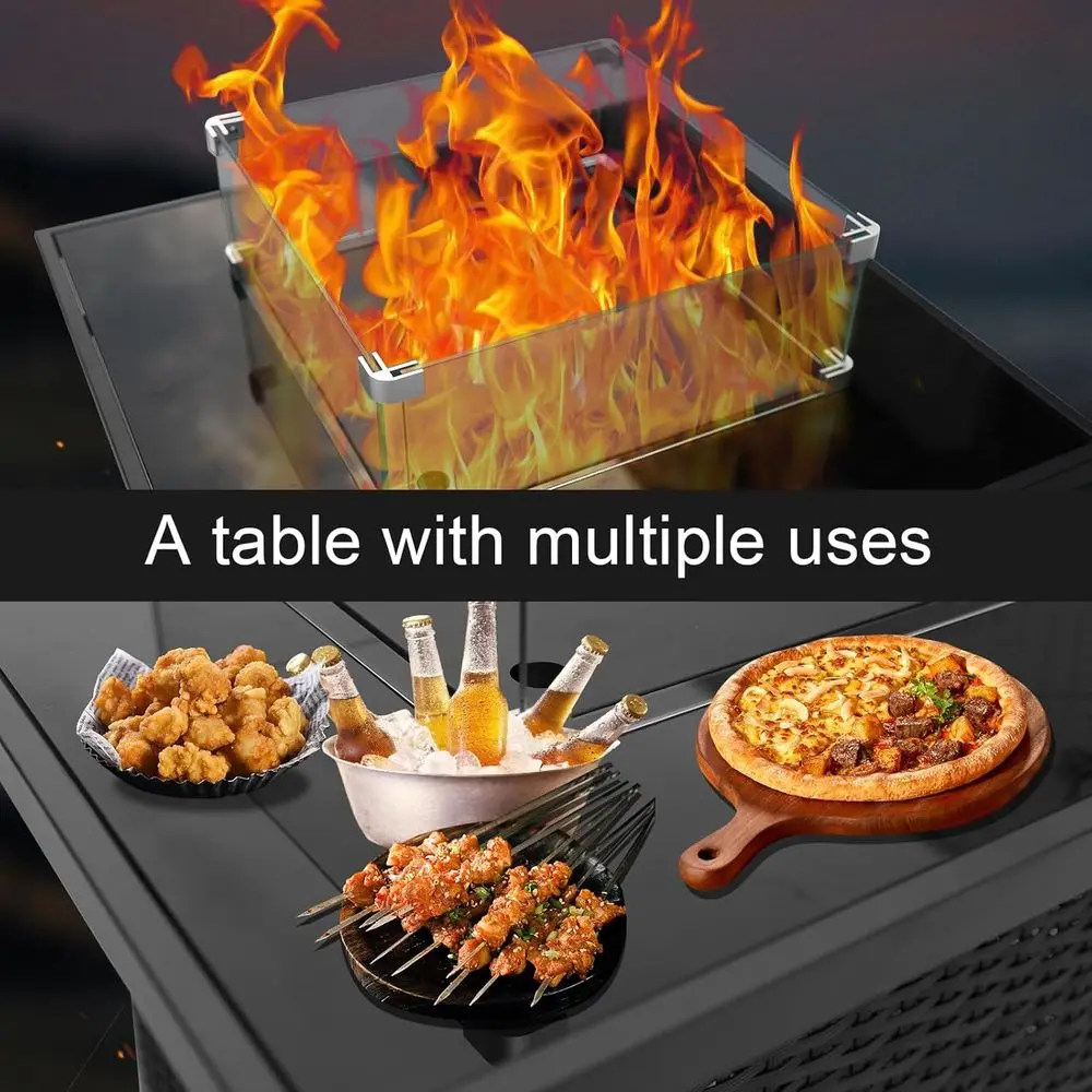 Wicker Outdoor Patio Furniture - огляд і ціна Outdoor Furniture Set With Fire Pit