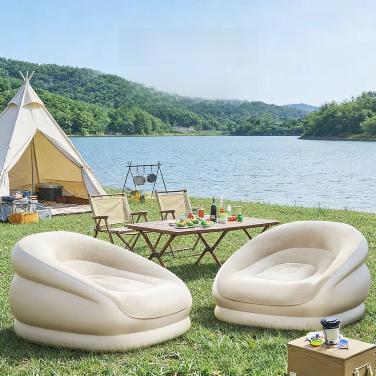 Portable Iatable Sofa for Cam  - огляд і ціна Outdoor Furniture Designer
