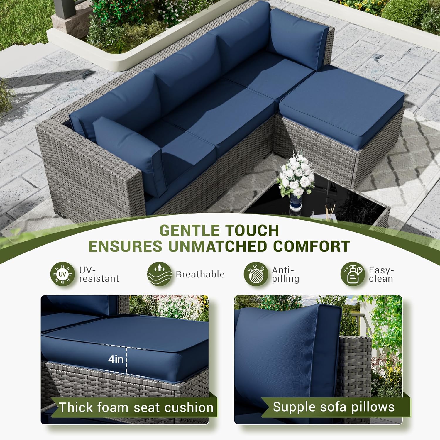 Outdoor Patio Sectional Furnit - огляд і ціна Outdoor Furniture Replacement Fabric