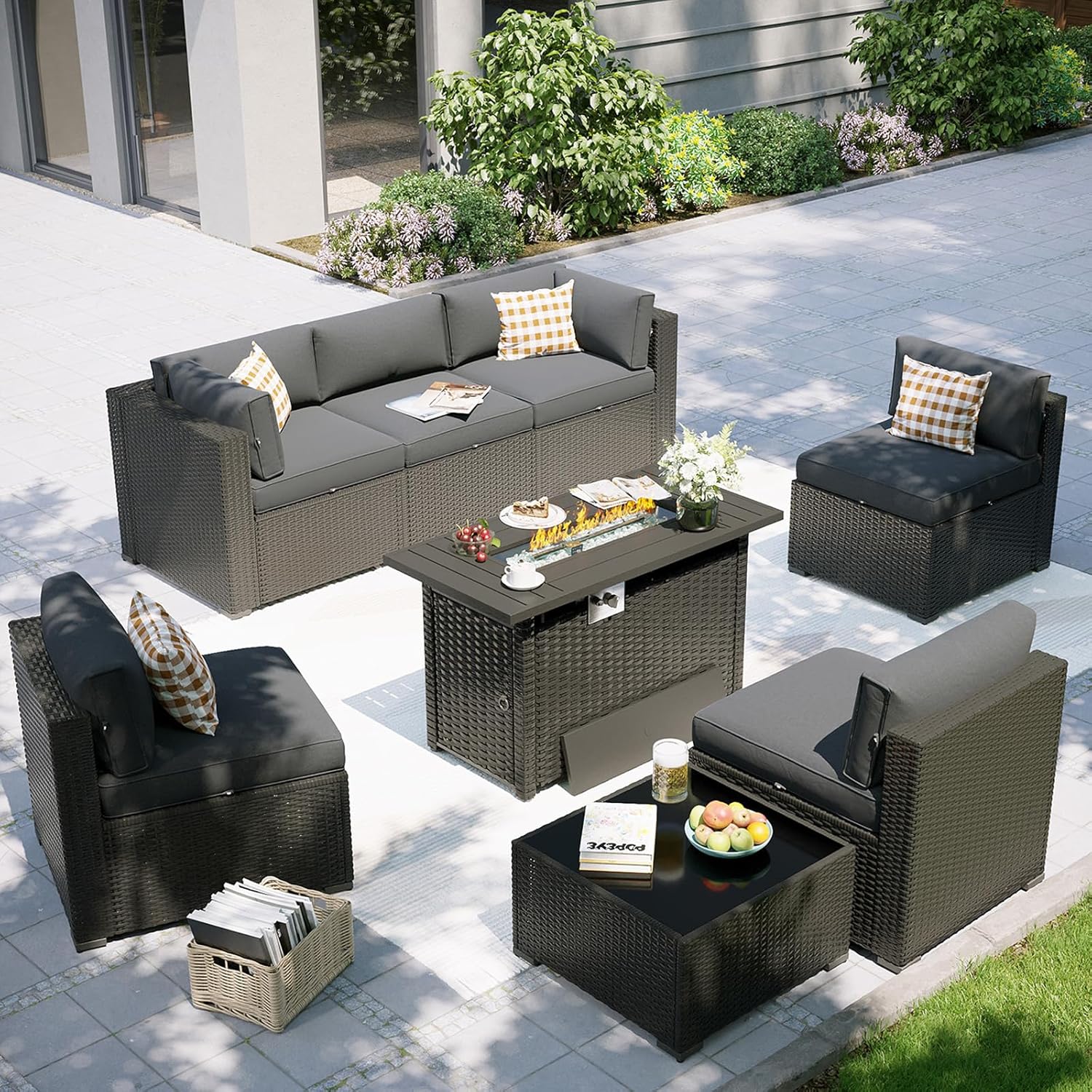 Patio Furniture Set with Fire  - огляд і ціна Outdoor Furniture Set With Fire Pit