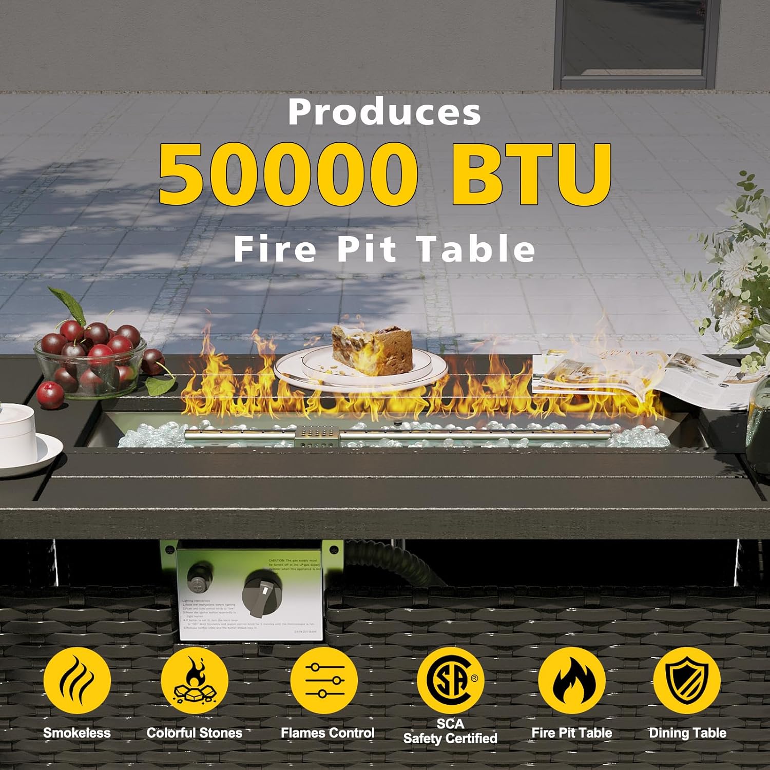 Patio Furniture Set with Fire  - огляд і ціна Outdoor Furniture Set With Fire Pit