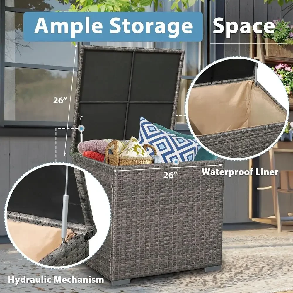 8-Piece Patio Furniture Set wi - огляд і ціна Outdoor Furniture Set With Fire Pit