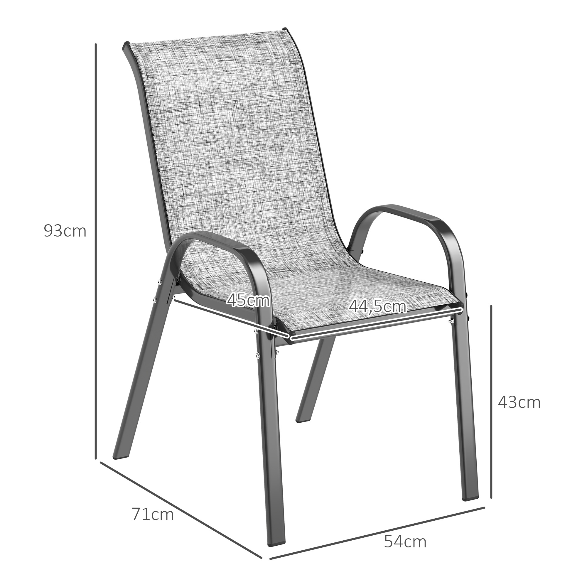 Set of 4 Patio Dining Chairs,  - огляд і ціна Outdoor Furniture On Sale
