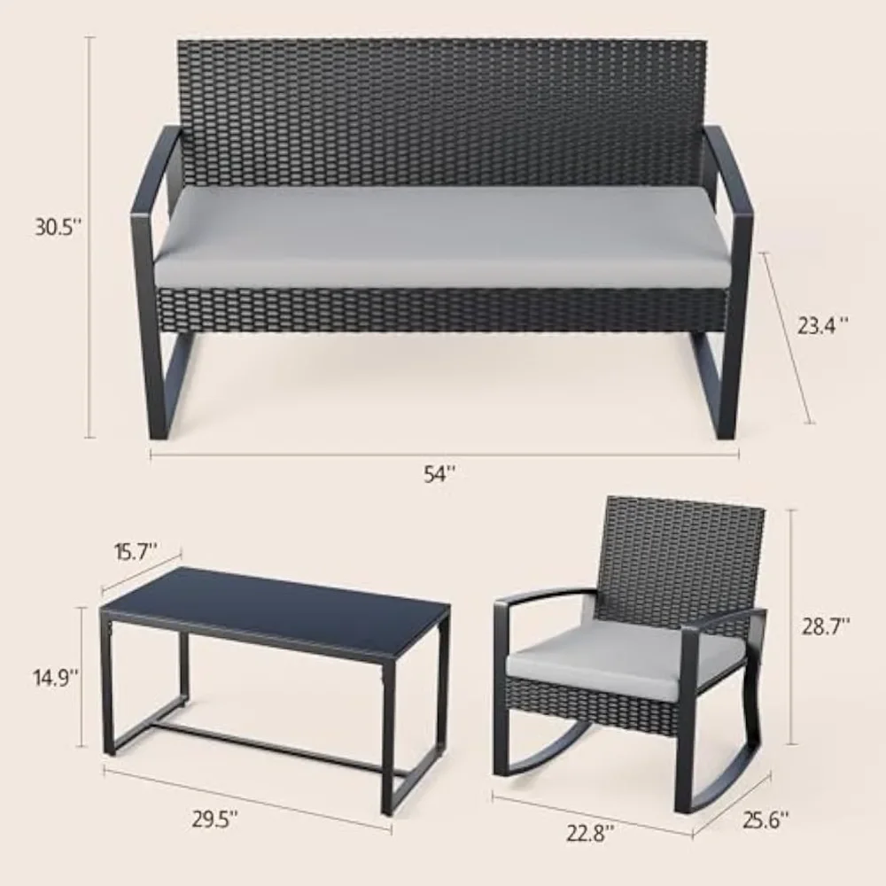 4 Piece Outdoor Patio Furnitur - огляд і ціна Outdoor Furniture On Sale