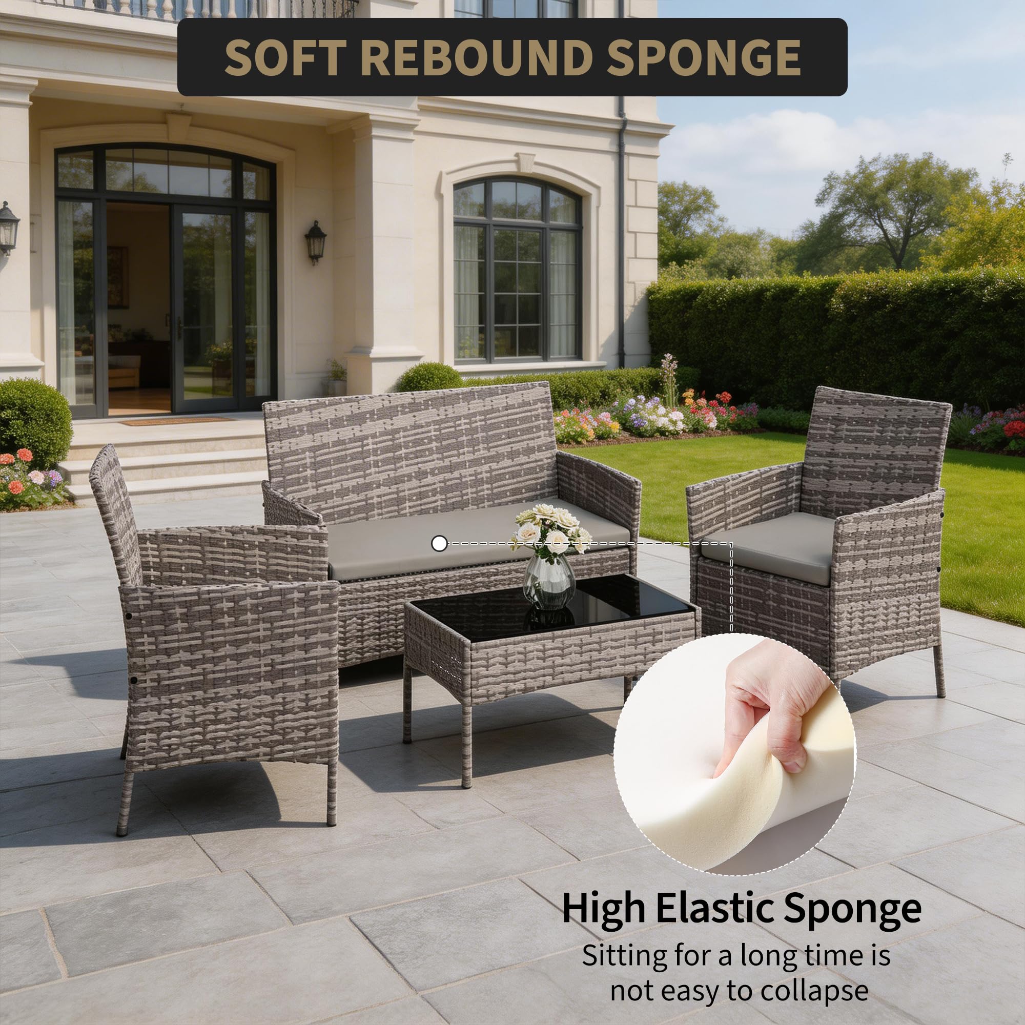 4-Piece Patio Furniture Set, O - огляд і ціна Outdoor Furniture Hong Kong