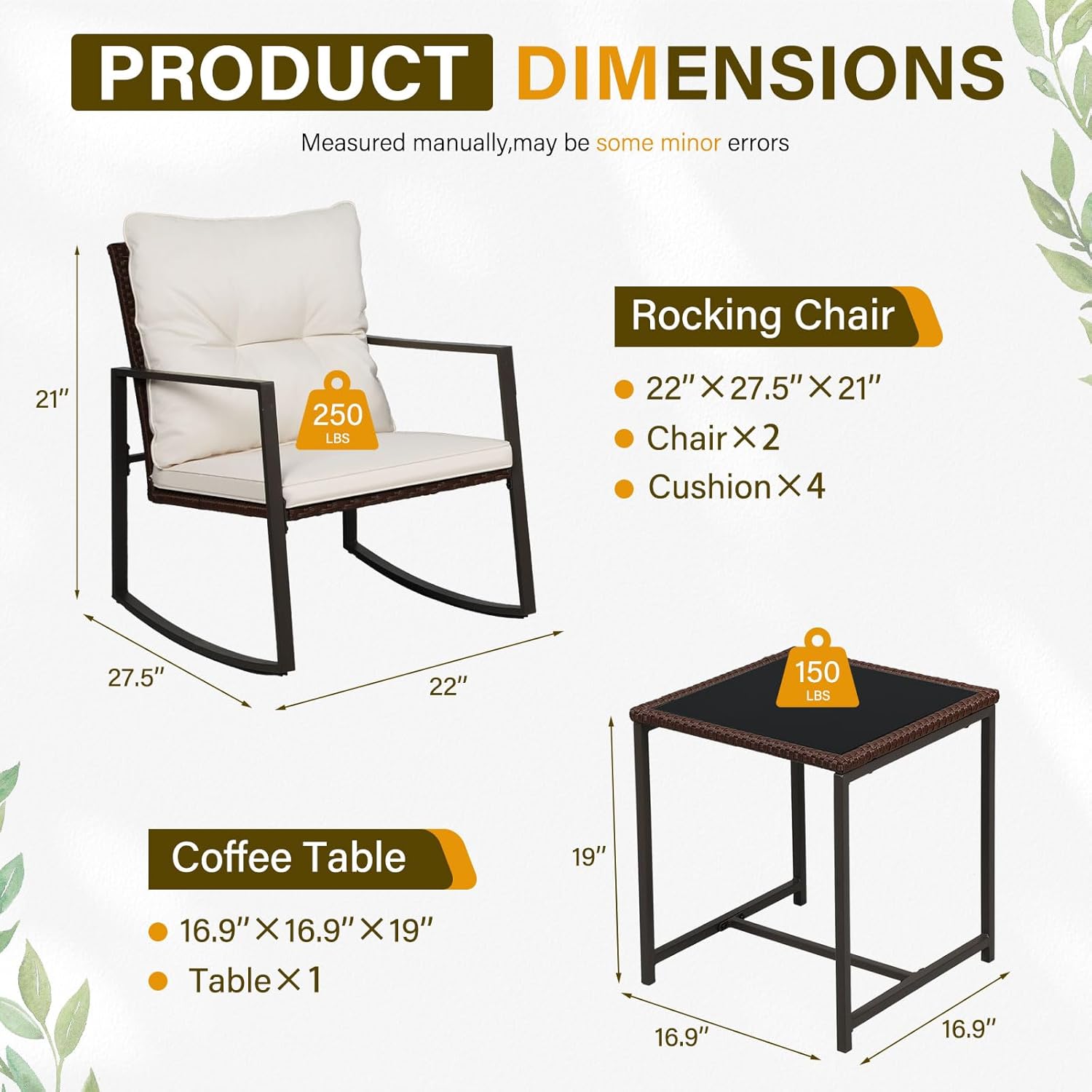 3-Piece Patio Bistro Set Outdo - огляд і ціна Outdoor Furniture On Sale