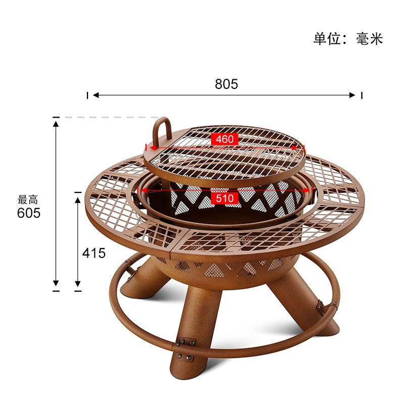 2026 Modern Outdoor Steel Char - огляд і ціна Outdoor Furniture Set With Fire Pit
