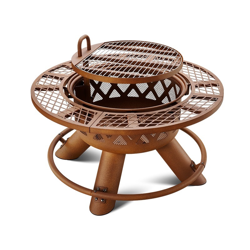 2026 Modern Outdoor Steel Char - огляд і ціна Outdoor Furniture Set With Fire Pit