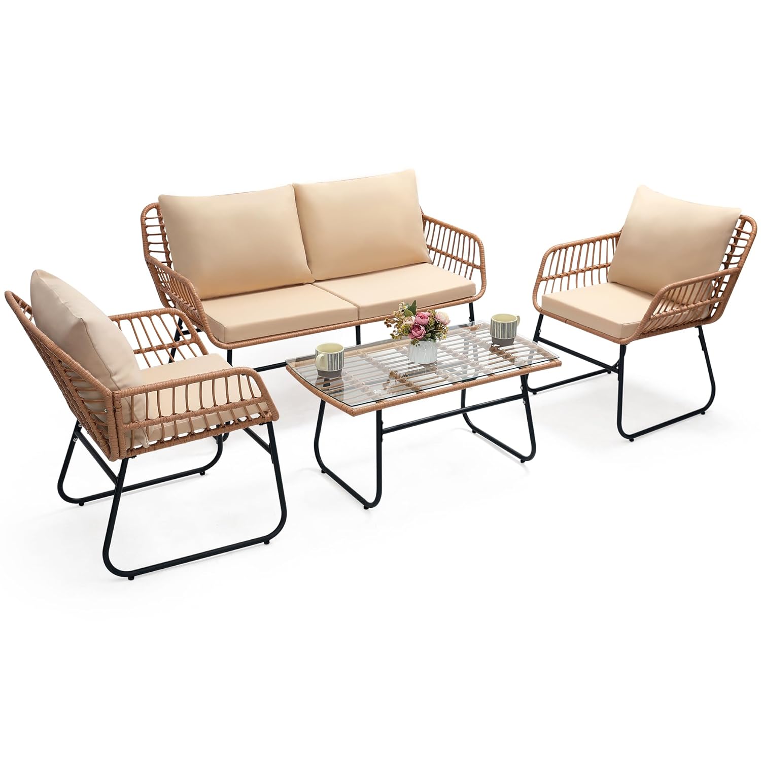 4 Piece Patio Bistro Outdoor F - огляд і ціна Outdoor Furniture On Sale