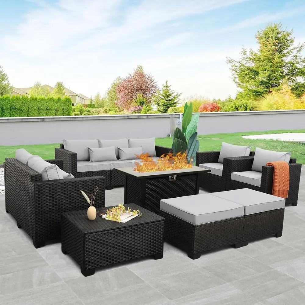 8-Piece Outdoor Furniture Set  - огляд і ціна Outdoor Furniture Set With Fire Pit