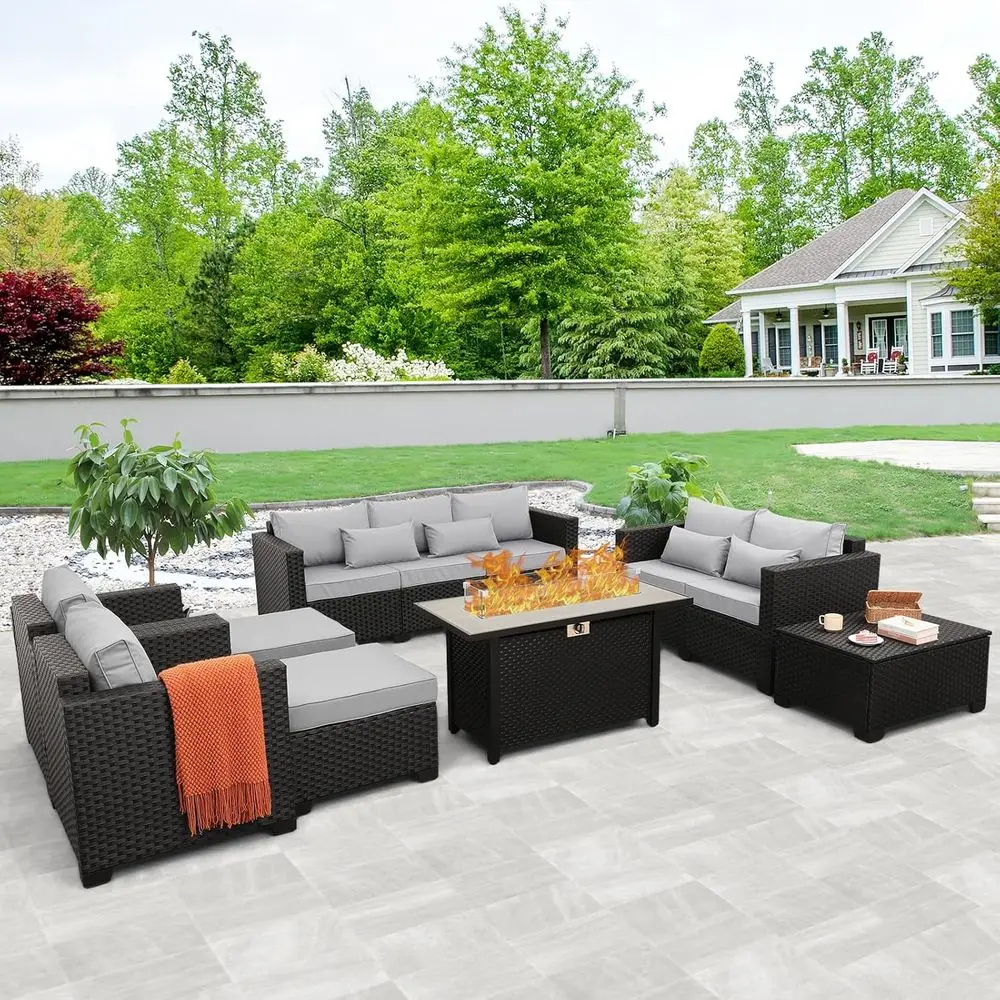 8-Piece Outdoor Furniture Set  - огляд і ціна Outdoor Furniture Set With Fire Pit