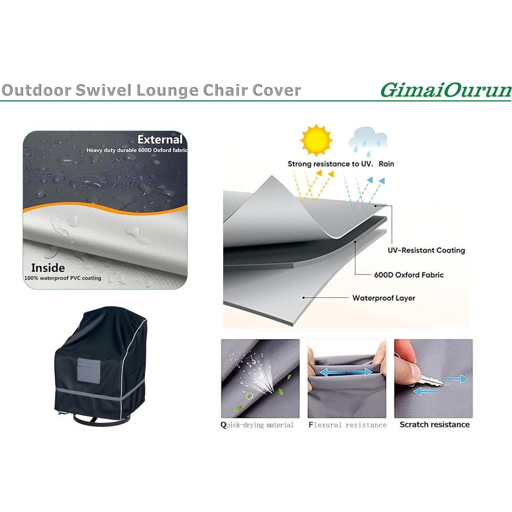 Outdoor Swivel Recliner Cover, - огляд і ціна Outdoor Furniture Covers Waterproof
