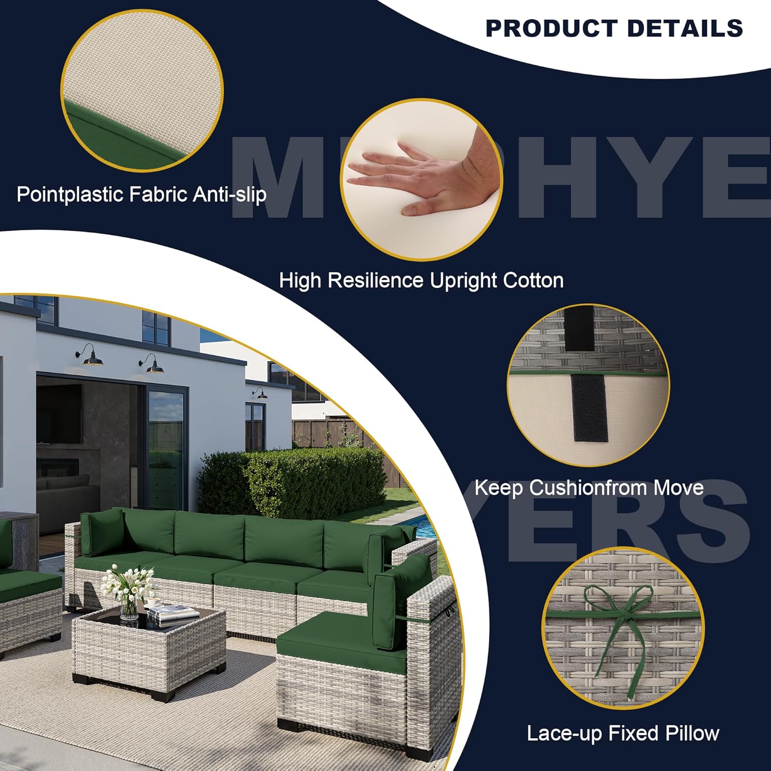 8-Piece Outdoor Patio Furnitur - огляд і ціна Outdoor Furniture Set With Fire Pit