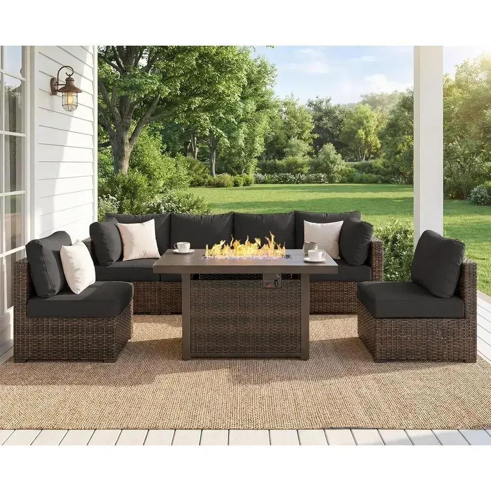 7-Piece Outdoor Patio Furnitur - огляд і ціна Outdoor Furniture Set With Fire Pit
