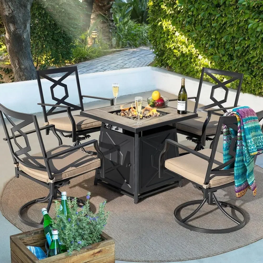 5-Piece Outdoor Patio Furnitur - огляд і ціна Outdoor Furniture Set With Fire Pit